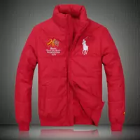 ralph lauren doudoune manteau hommes big pony populaire 2013 drapeau national espagne rouge